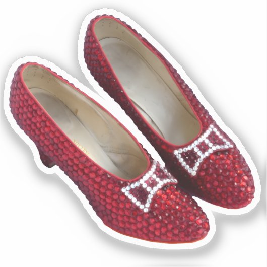 Ruby Red Slippers Schuhe Wicked Vinyl Sticker! Aufkleber (Vorderseite)