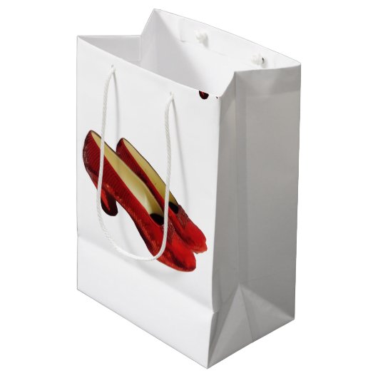 Ruby Red Slippers Schuhe Wrapping Tissue Paper Mittlere Geschenktüte (Vorderseite Schrägansicht)