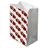 Ruby Red Slippers Shoes Mittlere Geschenktasche Geschenktüte (Rückseite Schrägansicht)