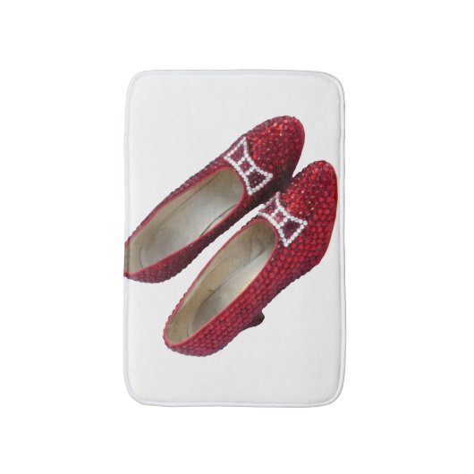 Ruby Red Slippers Shoes Wicked Bathmat! Badematte (Vorderseite Vertikal)