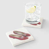 Ruby Red Slippers Wicked Stone Untersetzer! Steinuntersetzer (Seitenansicht)