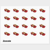Ruby Red Slippers Wizard Oz Wicked Stickers! Herz-Aufkleber (Blatt)