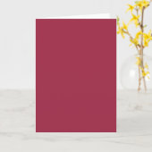 Ruby Red Solid Color Karte (Gelbe Blume)