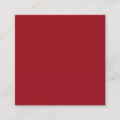 Ruby Red Square Business Card Quadratische Visitenkarte (Vorderseite)