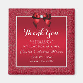 Ruby Red & Stylish Gem Wedding Magnet (Vorne)