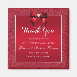 Ruby Red & Stylish Gem Wedding Magnet