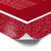 Ruby Red & Stylish Gem Wedding Seating Chart (Ecke)