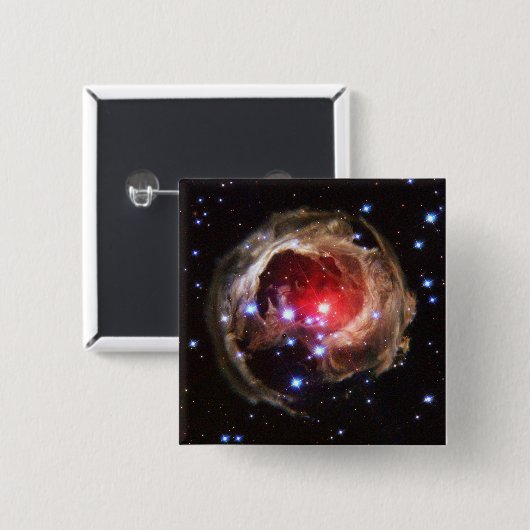 Ruby Red Supergiant Star Dust Button (Vorne & Hinten)