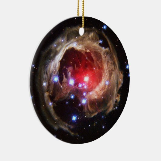 Ruby Red Supergiant Star Dust Keramik Ornament (Rechts)