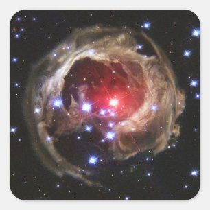 Ruby Red Supergiant Star Dust Quadratischer Aufkleber