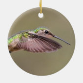 Ruby Red Throat Hummingbird Ornament (Hinten)