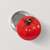 Ruby Red Tomato Fun Button (Vorne & Hinten)