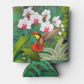 Ruby Red Tropical Hummingbird Can Cooler Dosenkühler (Vorderseite)