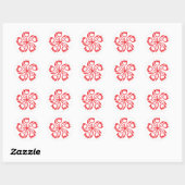 Ruby Red Tulip Pinwheel Stickers (Blatt)