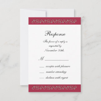 Ruby Red und Pearls UAWG RSVP Karte