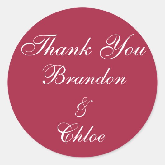 Ruby Red und Pearls Vielen Dank für Ihr Aufkleber (Vorderseite)