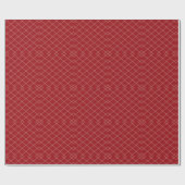 Ruby Red und Tan Geometric Lattice Geschenkpapier (Flach)