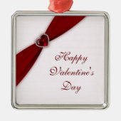 Ruby Red Valentine's Day Ornament Aus Metall (Vorne)
