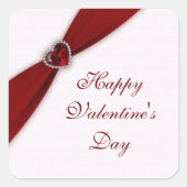 Ruby Red Valentine's Day Sticker (Vorderseite)