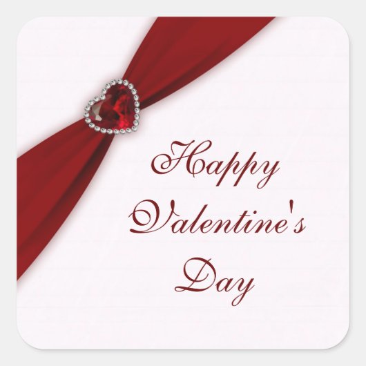 Ruby Red Valentine's Day Sticker (Vorderseite)