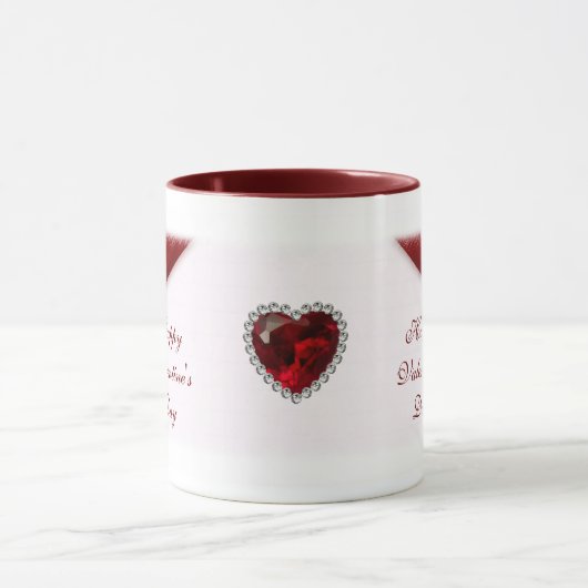 Ruby Red Valentine's Day Tasse (Zentrum)