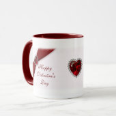 Ruby Red Valentine's Day Tasse (Vorderseite Links)