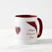 Ruby Red Valentine's Day Tasse (VorderseiteRechts)