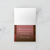 Ruby & Red Velvet Wedding Swirl Dankeskarte (Innenseite)