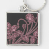 Ruby Red Vines Floral Key Chain Schlüsselanhänger (Vorne)