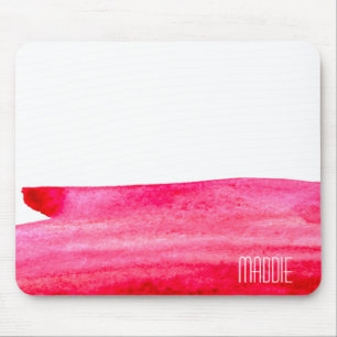 Ruby Red Wassercolor Minimalist Mousepad