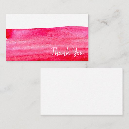 Ruby Red Wassercolor swish Mitteilungskarte (Vorne/Hinten)