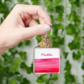 Ruby Red Wassercolor swish Schlüsselanhänger (Hand)