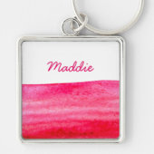 Ruby Red Wassercolor swish Schlüsselanhänger (Vorne)