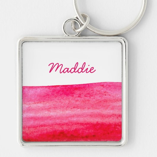 Ruby Red Wassercolor swish Schlüsselanhänger (Vorne)