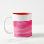 Ruby Red Wassercolor swish Zweifarbige Tasse (Links)