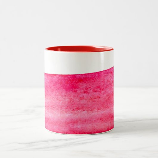 Ruby Red Wassercolor swish Zweifarbige Tasse (Mittel)