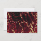 Ruby Red Watercolor Geode BarefootBride™ Einladung (Rückseite)