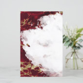 Ruby Red Watercolor Geode Blank Stationery (Stehend Vorderseite)