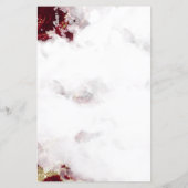 Ruby Red Watercolor Geode Blank Stationery (Rückseite)