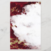Ruby Red Watercolor Geode Blank Stationery (Vorderseite)