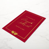 Ruby Red Wedding Foil Einladung (Gedreht)