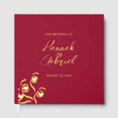 Ruby Red Wedding Gästebuch (Vorderseite)