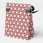 Ruby Red White Blumenmuster Gastgeschenk Geschenkschachtel (Rückseite)