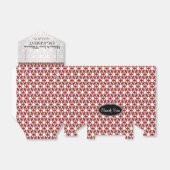 Ruby Red White Blumenmuster Gastgeschenk Geschenkschachtel (Ungefaltet)