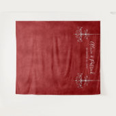 Ruby Red White Candeliers Wedding Foto Hintergrund Wandteppich (Vorderseite (Horizontal))