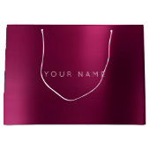 Ruby Red White Plum Minimal Gefallen Geschenk Ombr Große Geschenktüte (Vorderseite)