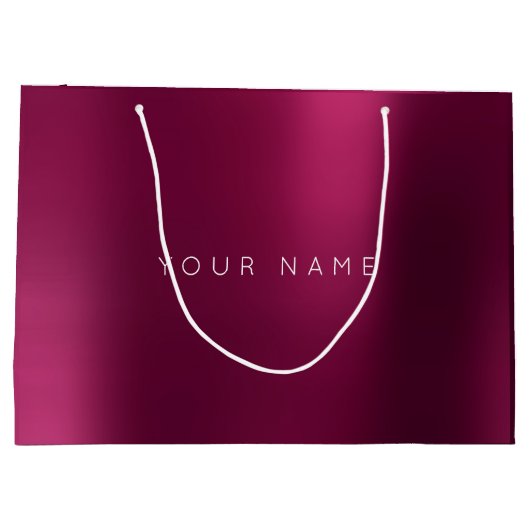 Ruby Red White Plum Minimal Gefallen Geschenk Ombr Große Geschenktüte (Rückseite)