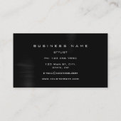 Ruby Red Wine Metallischer Schwarzer Sommelier Sty Visitenkarte (Rückseite)