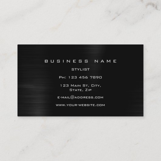 Ruby Red Wine Metallischer Schwarzer Sommelier Sty Visitenkarte (Rückseite)