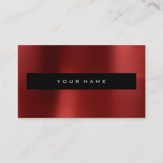 Ruby Red Wine Metallischer Schwarzer Sommelier Sty Visitenkarte (Vorderseite)